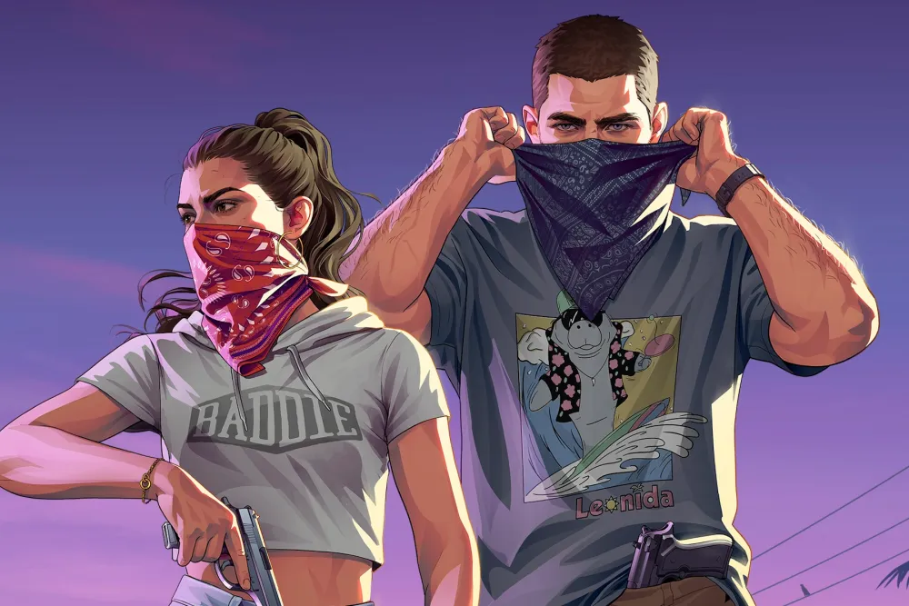 Jason and Lucia in Grand Theft Auto VI artwork